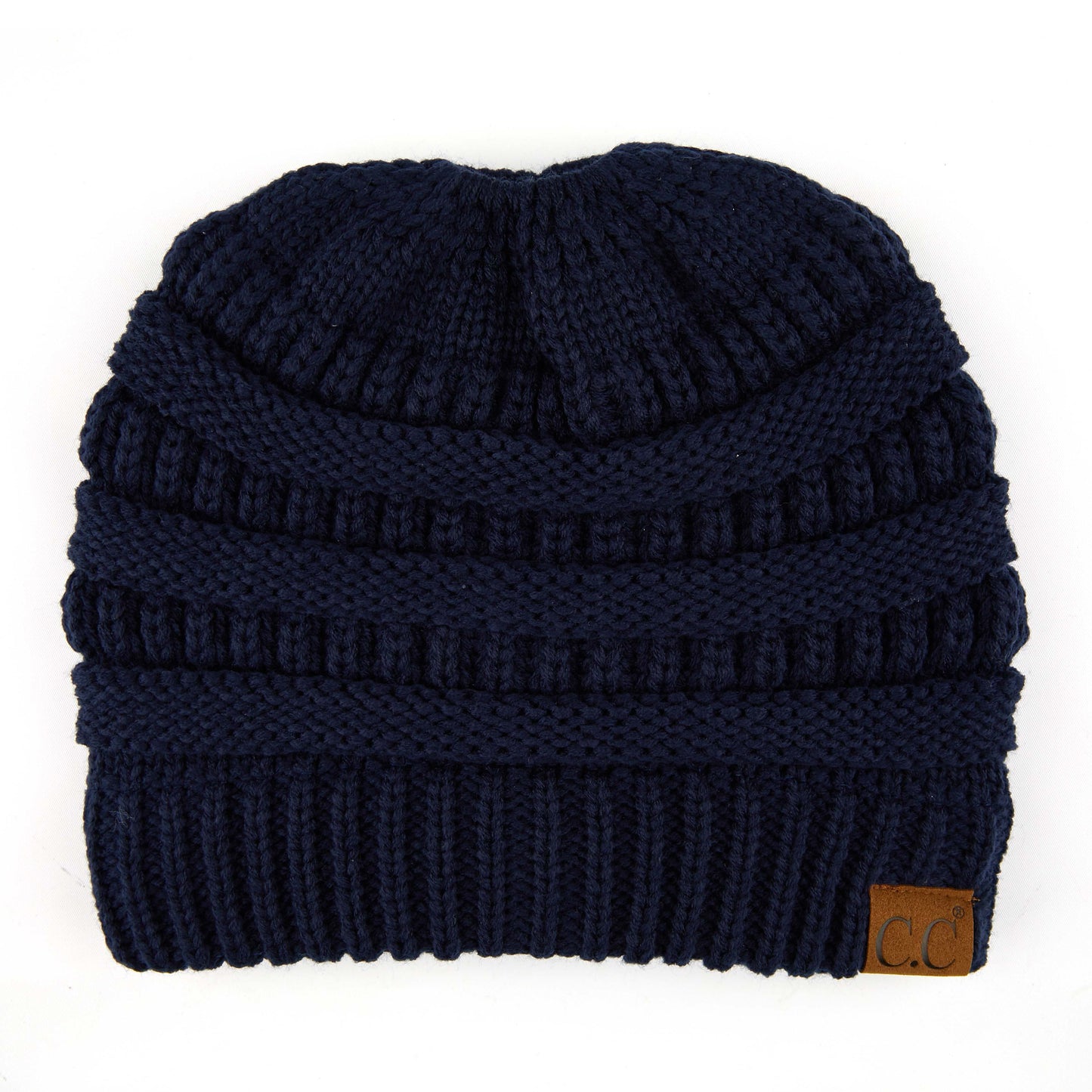 C.C Solid Color Beanie Tail Hat