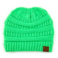 C.C Solid Color Beanie Tail Hat