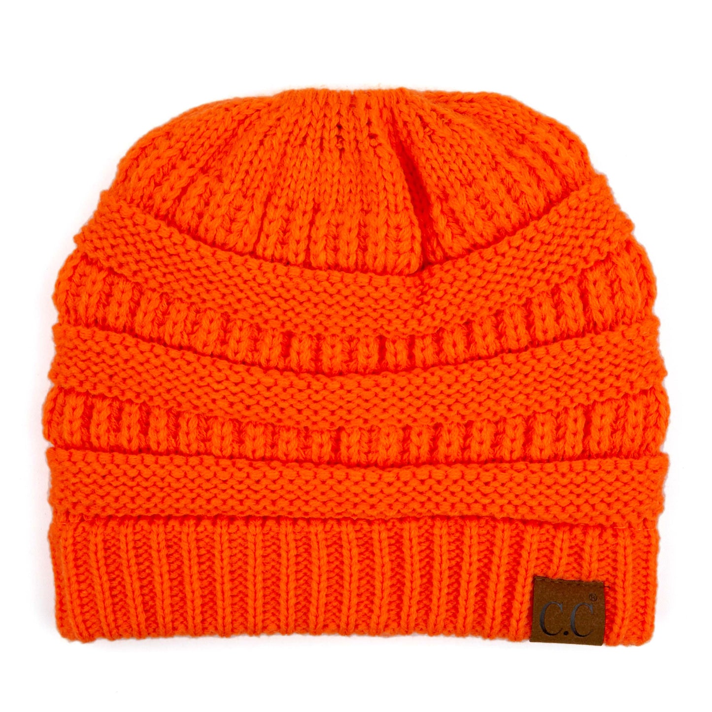 C.C Solid Color Beanie Tail Hat