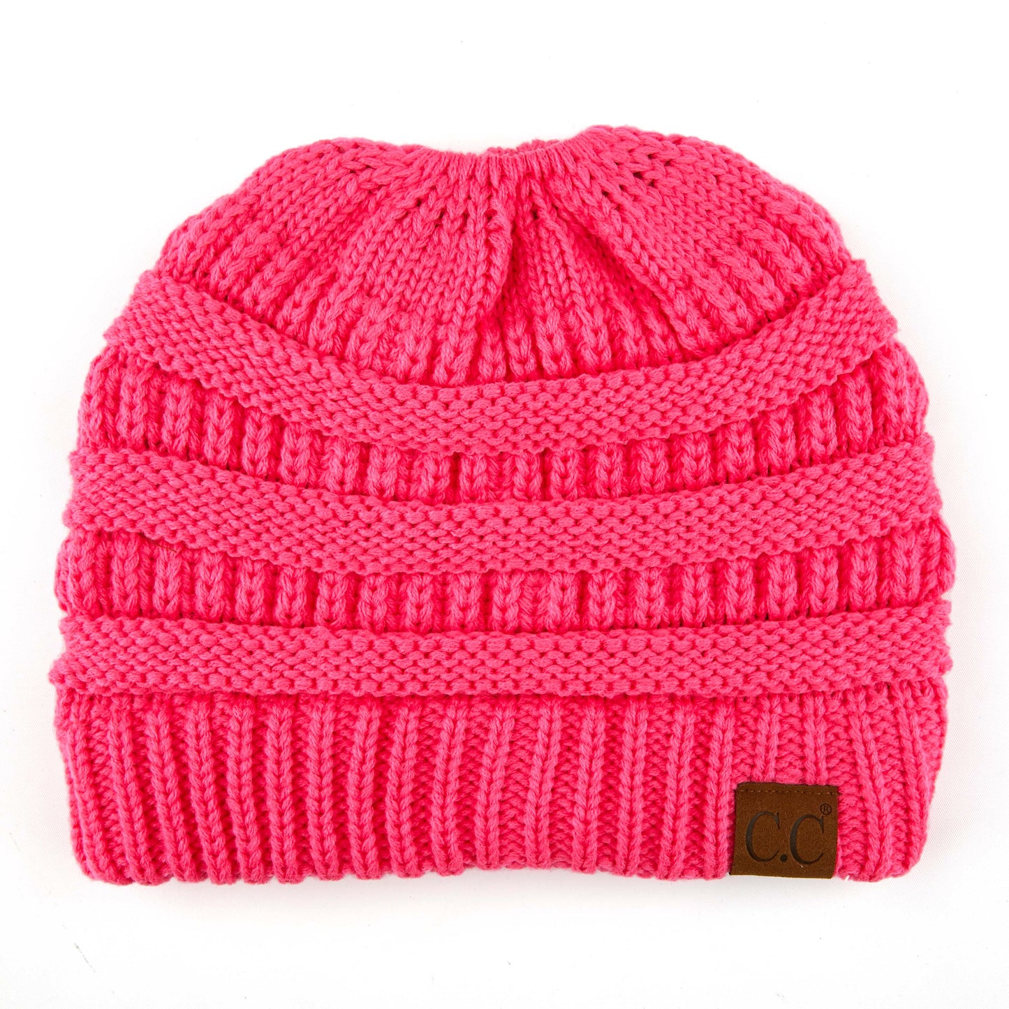 C.C Solid Color Beanie Tail Hat