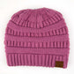 C.C Solid Color Beanie Tail Hat