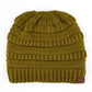 C.C Solid Color Beanie Tail Hat