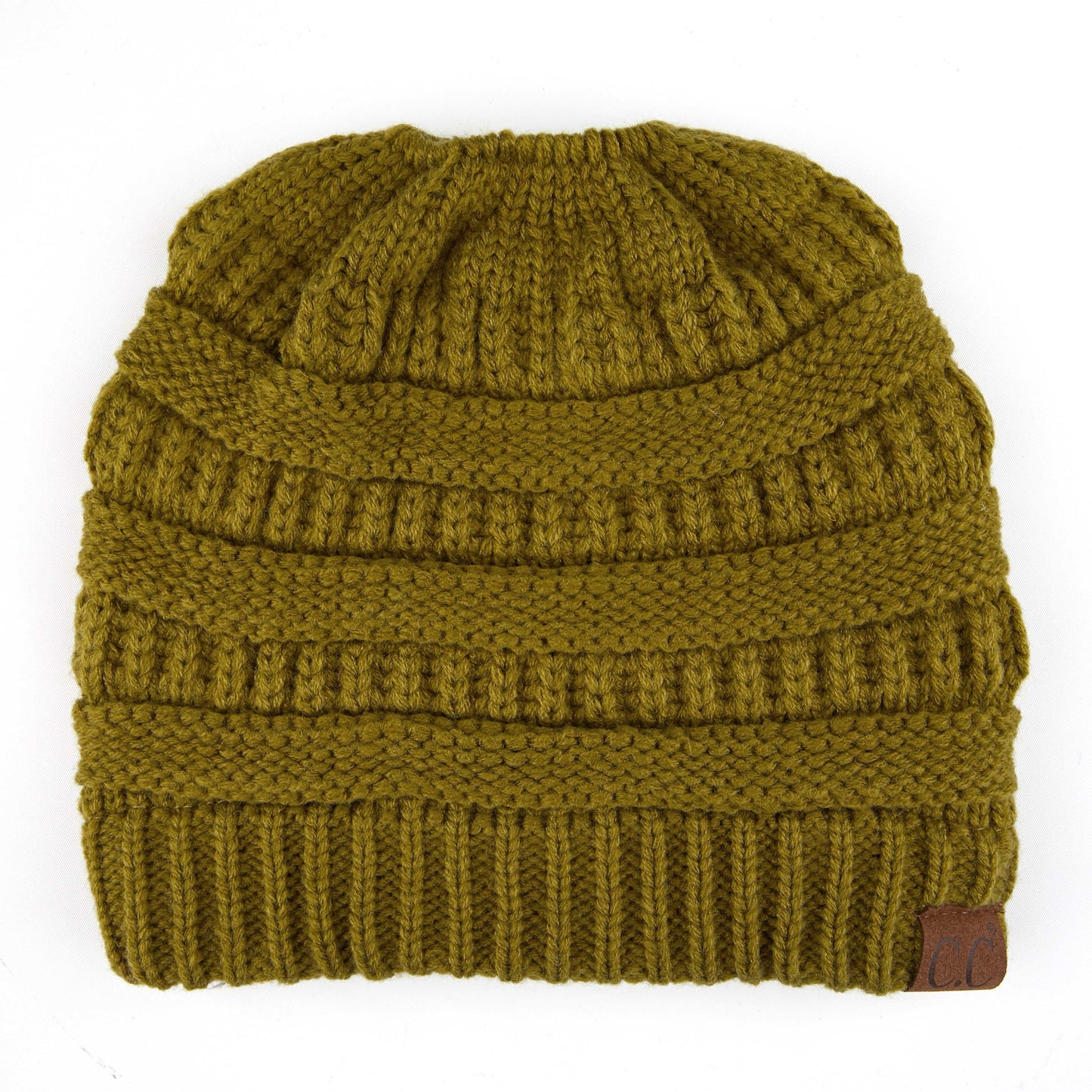 C.C Solid Color Beanie Tail Hat