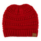 C.C Solid Color Beanie Tail Hat