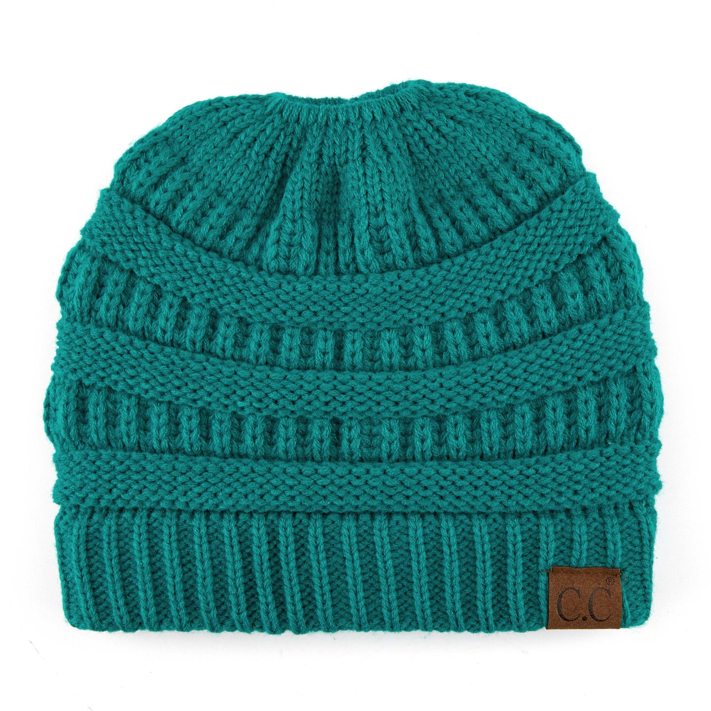 C.C Solid Color Beanie Tail Hat