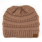 C.C Solid Color Beanie Tail Hat
