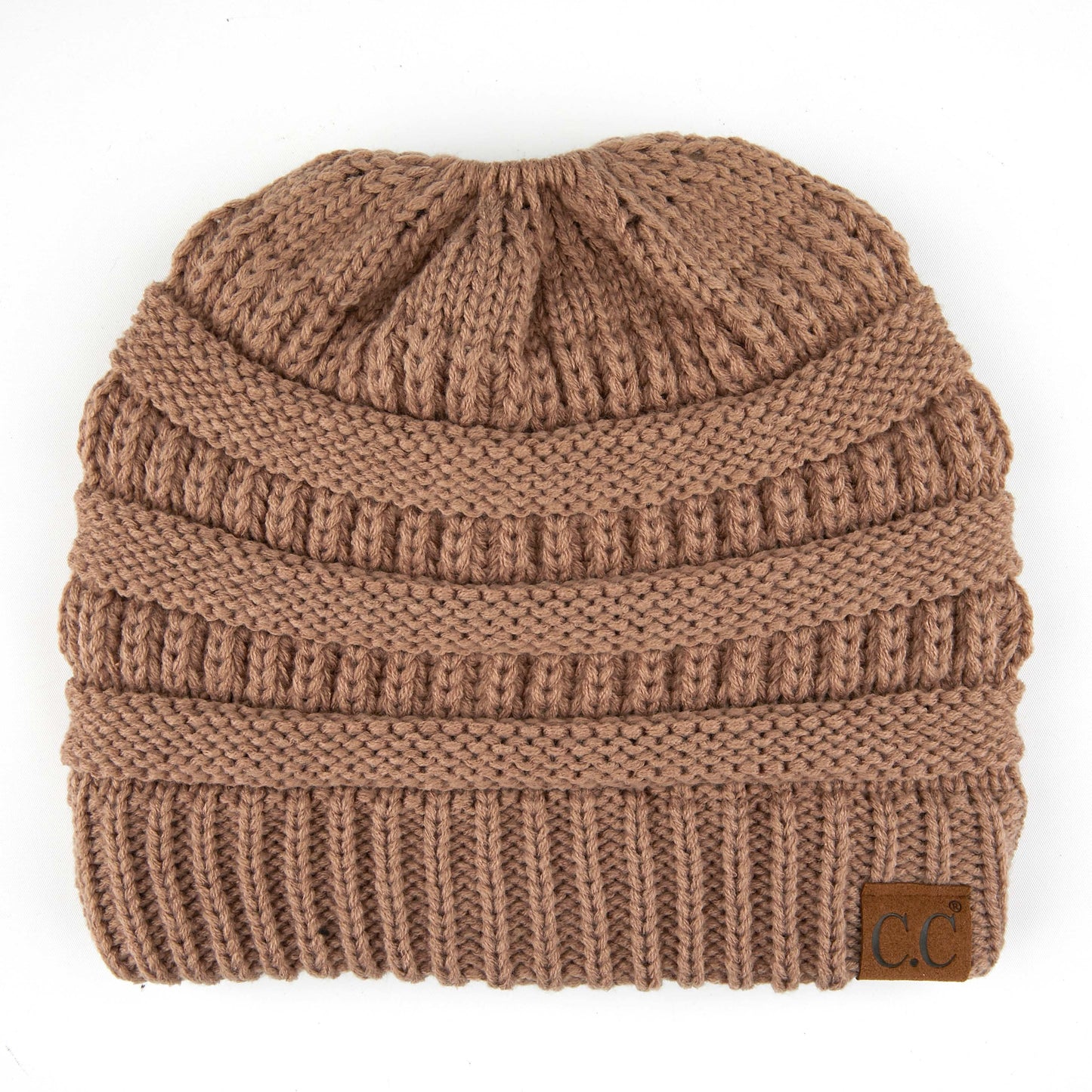 C.C Solid Color Beanie Tail Hat