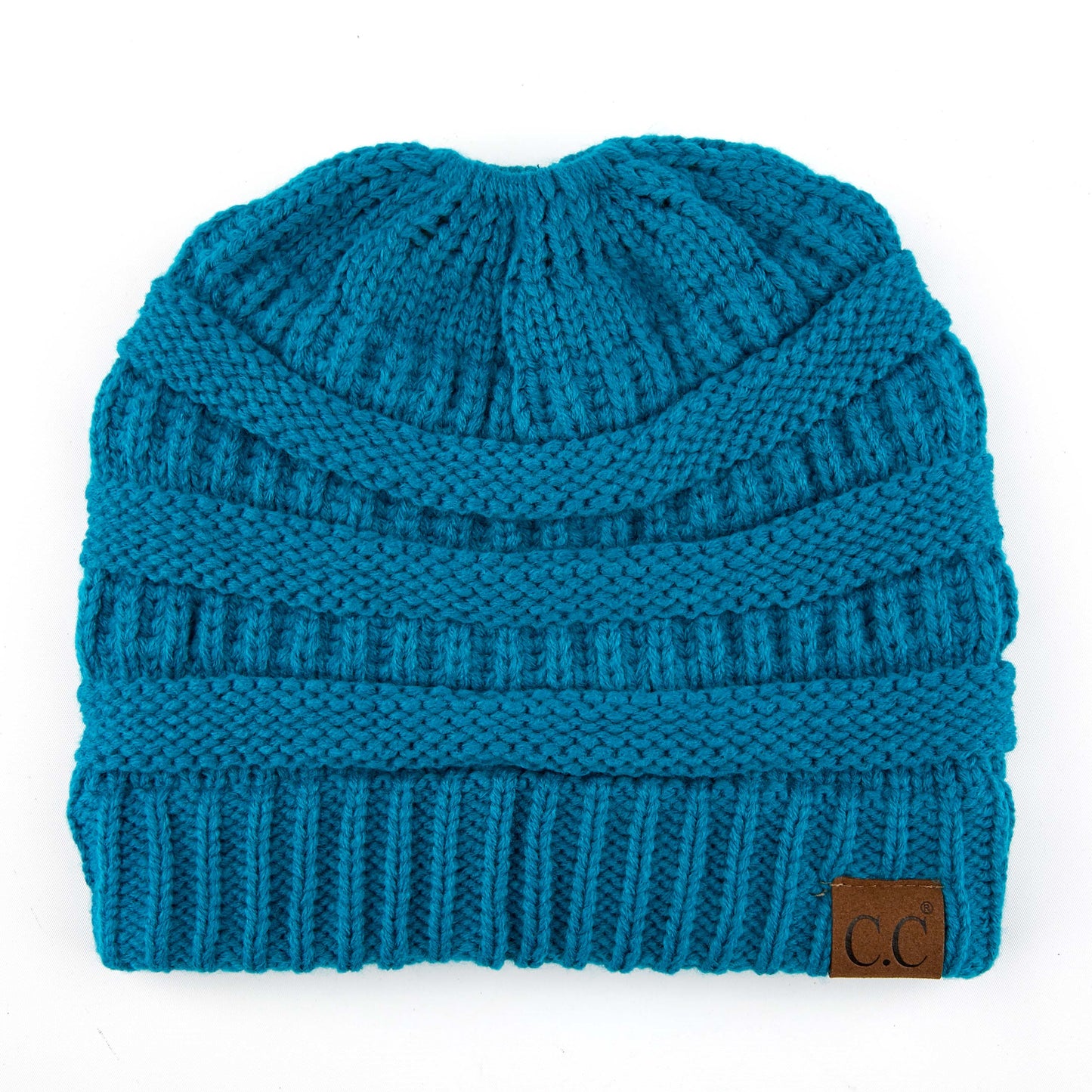C.C Solid Color Beanie Tail Hat