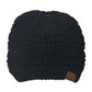 C.C Metallic Beanie Tail Hat
