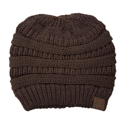 C.C Metallic Beanie Tail Hat