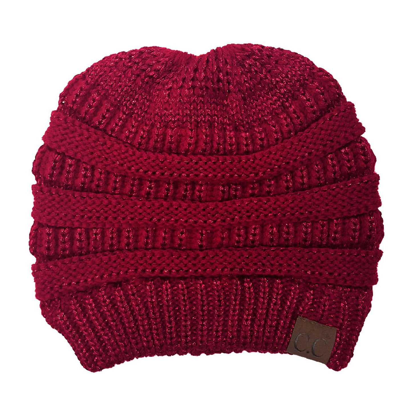 C.C Metallic Beanie Tail Hat
