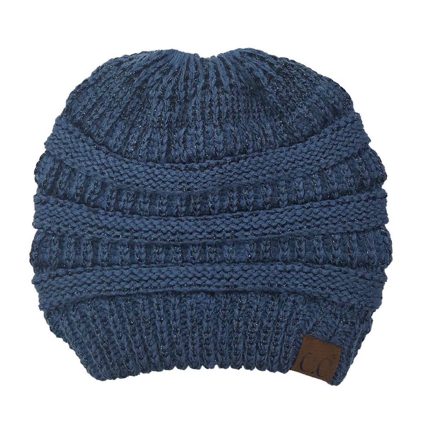 C.C Metallic Beanie Tail Hat