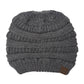 C.C Metallic Beanie Tail Hat