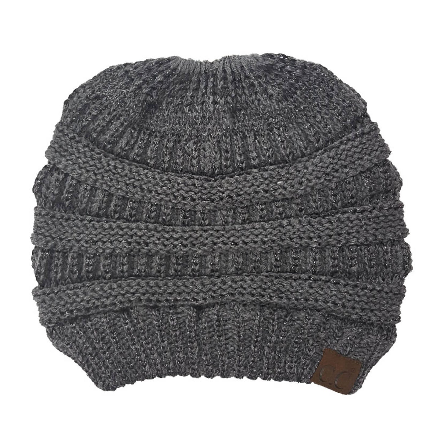 C.C Metallic Beanie Tail Hat