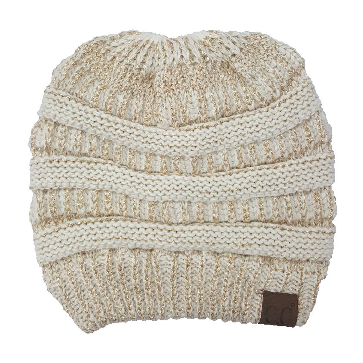 C.C Metallic Beanie Tail Hat
