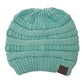 C.C Metallic Beanie Tail Hat