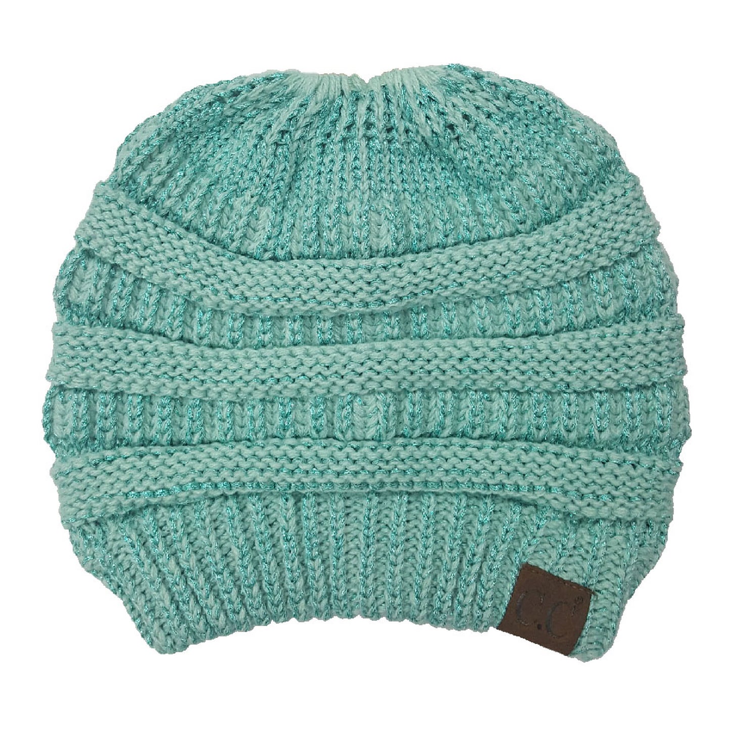 C.C Metallic Beanie Tail Hat