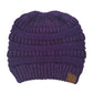 C.C Solid Color Beanie Tail Hat