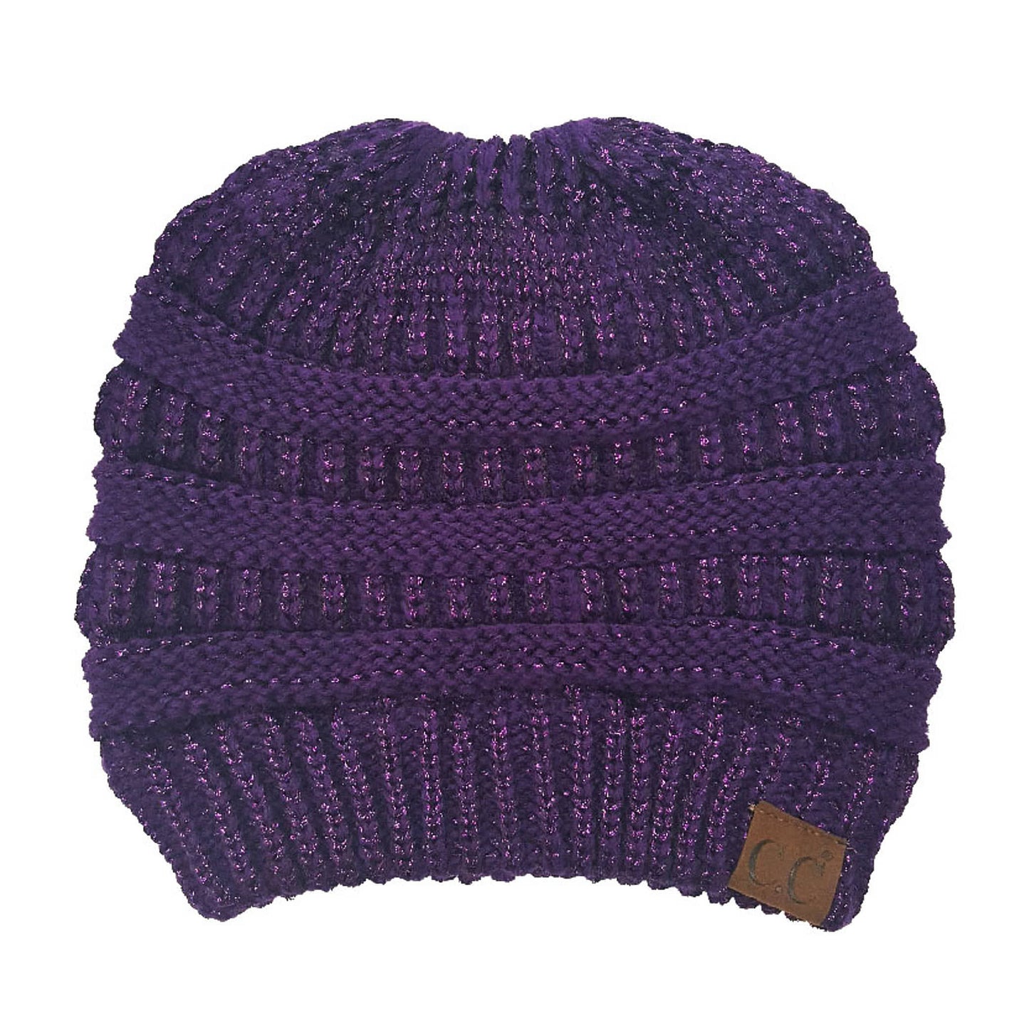 C.C Solid Color Beanie Tail Hat
