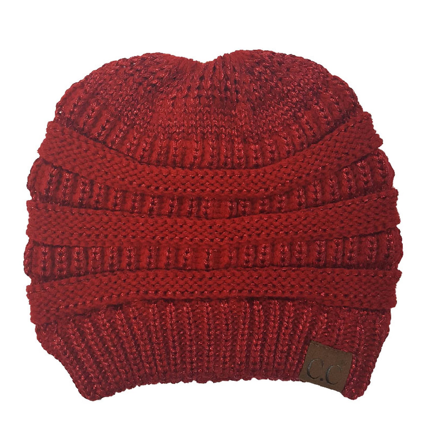 C.C Metallic Beanie Tail Hat
