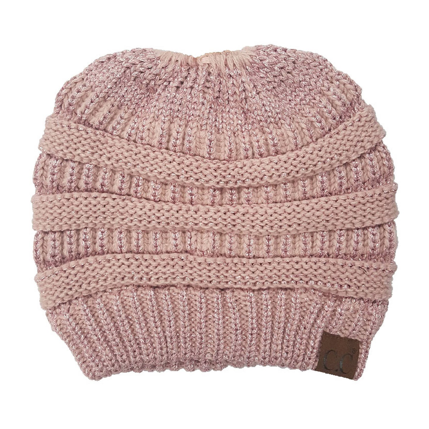 C.C Metallic Beanie Tail Hat