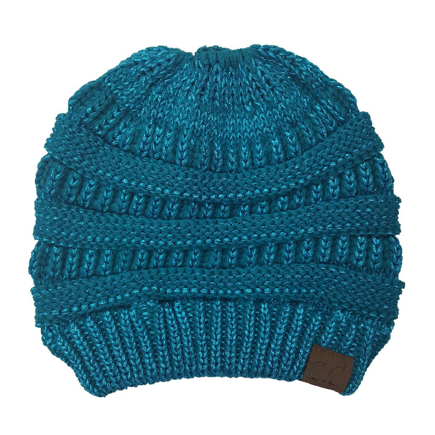 C.C Metallic Beanie Tail Hat
