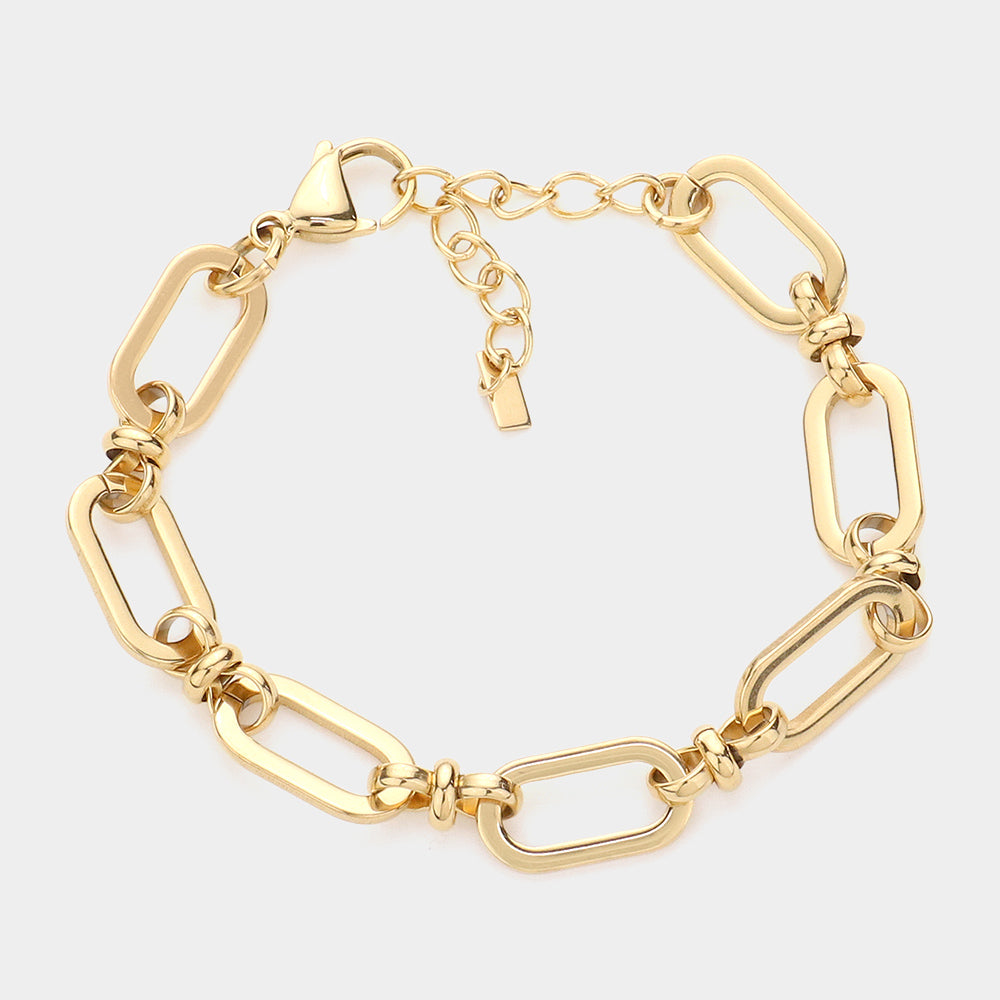 Madeline Love Gold 18K Gold Dipped Stainless Steel Chain Link Bracelet
