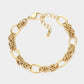 Madeline Love Gold 18K Gold Dipped Stainless Steel Premium Handmade Chain Link Bracelet