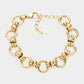 Madeline Love Gold 18K Gold Dipped Stainless Steel Premium Handmade Chain Link Bracelet