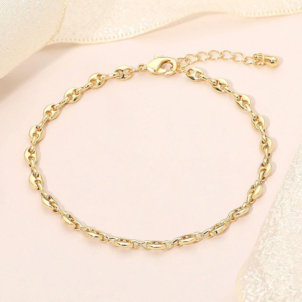 Madeline Love Gold 18K Gold Dipped Mariner Link Chain Bracelet