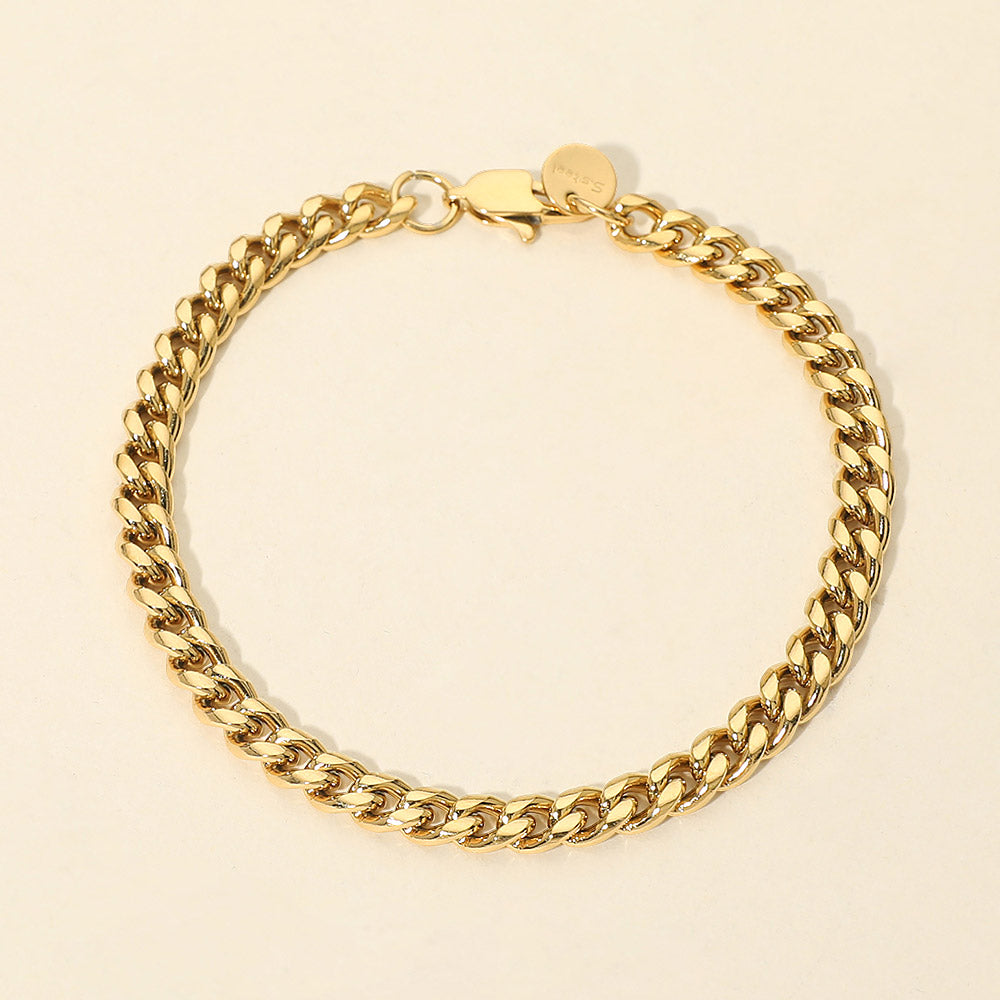 Madeline Love Gold Stainless Steel Classic Curb Chain Bracelet