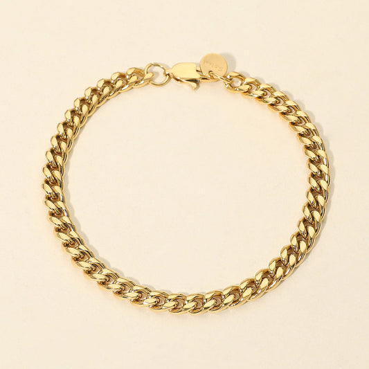 Madeline Love Gold Stainless Steel Classic Curb Chain Bracelet