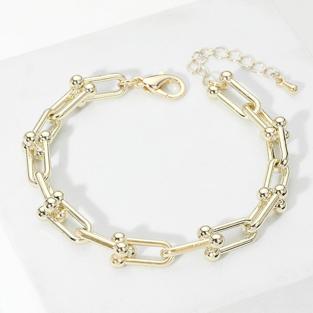 Madeline Love Gold 14K Gold Plated Hardware Link Chain Bracelet