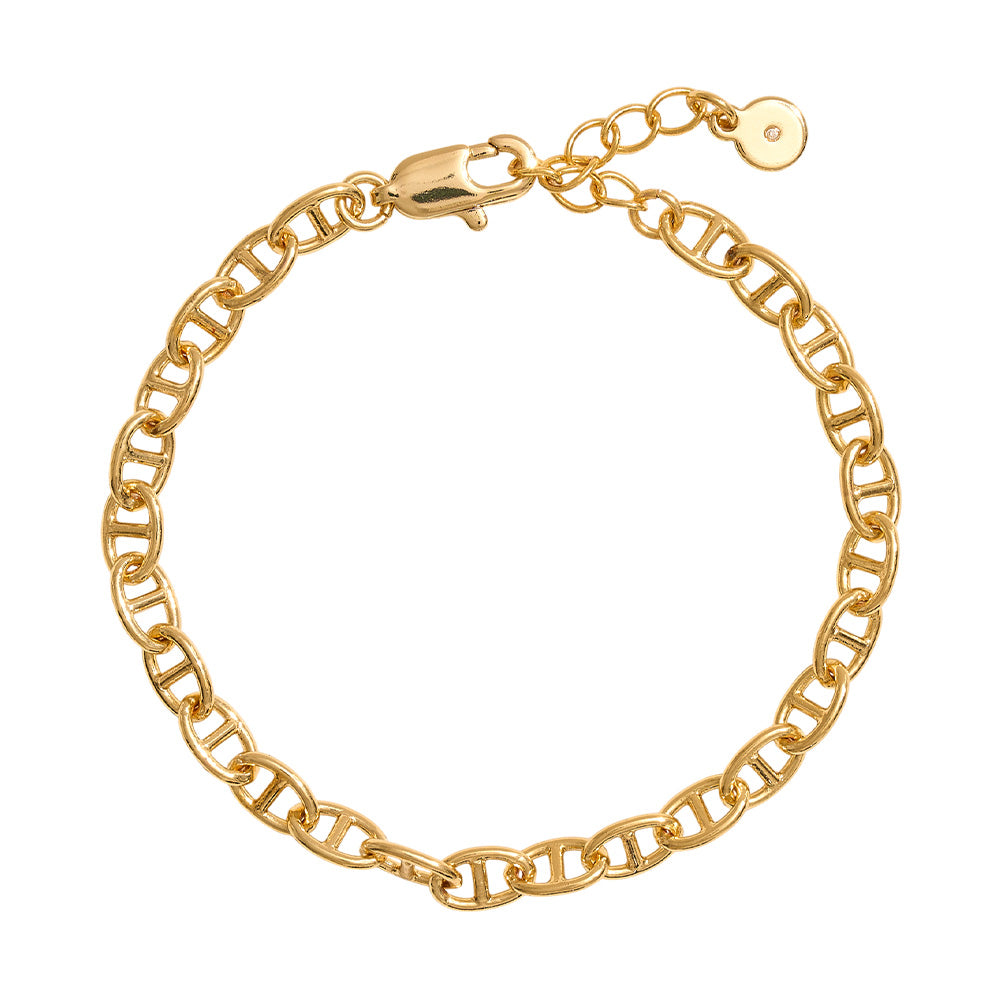 Madeline Love Gold Gold Dipped Mariner Link Chain Bracelet - Bracelets - extra