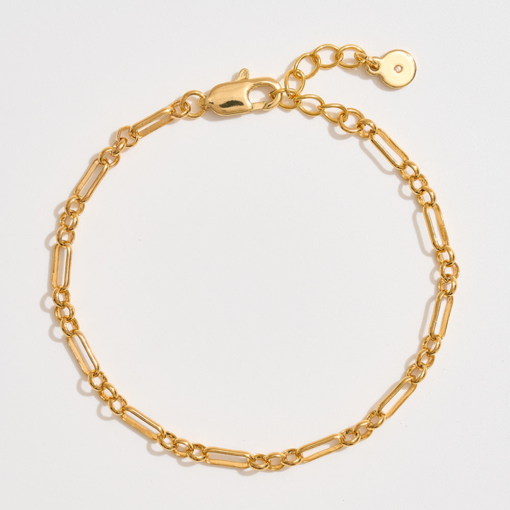 Madeline Love Gold Gold Dipped Double Link Chain Bracelet - Bracelets