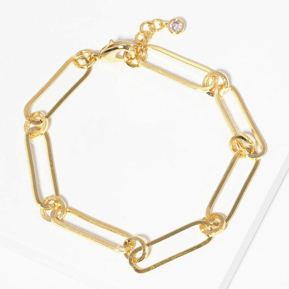 Madeline Love Gold Gold Dipped Paperclip Chain Link Bracelet