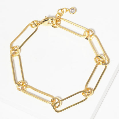 Madeline Love Gold Gold Dipped Paperclip Chain Link Bracelet