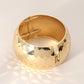 Madeline Love Gold Textured Wide Chunky Metal Hinged Bangle Bracelet - Bracelets - extra