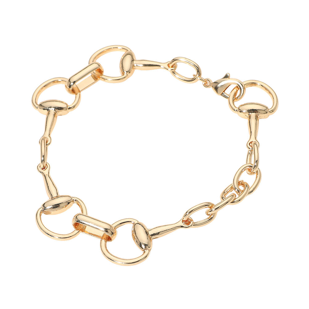 Madeline Love Gold SECRET BOX_Interlocking Metal Link Bracelet - Bracelets - desc