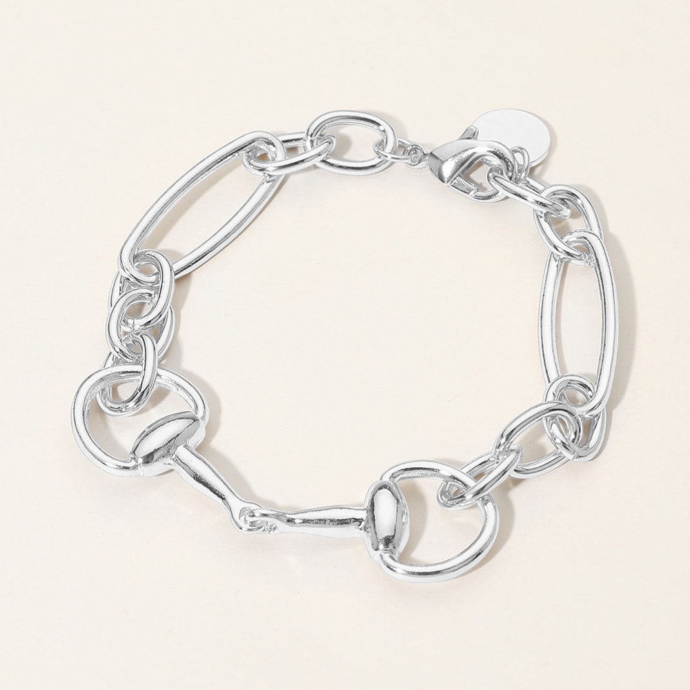 Madeline Love Rhodium SECRET BOX_Mixed Link Chain Bracelet - Bracelets