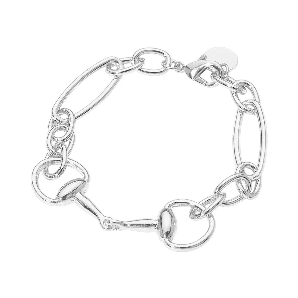 Madeline Love Rhodium SECRET BOX_Mixed Link Chain Bracelet - Bracelets - desc