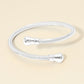 Madeline Love Silver Twisted Metal Cable Bangle Bracelet - Bracelets
