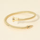 Madeline Love Gold Twisted Cable Nailhead Wrap Bangle Bracelet - Bracelets - desc