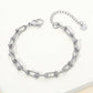 Madeline Love Silver Stainless Steel Industrial Link Chain Bracelet