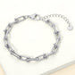 Madeline Love Silver Stainless Steel Industrial Link Chain Bracelet