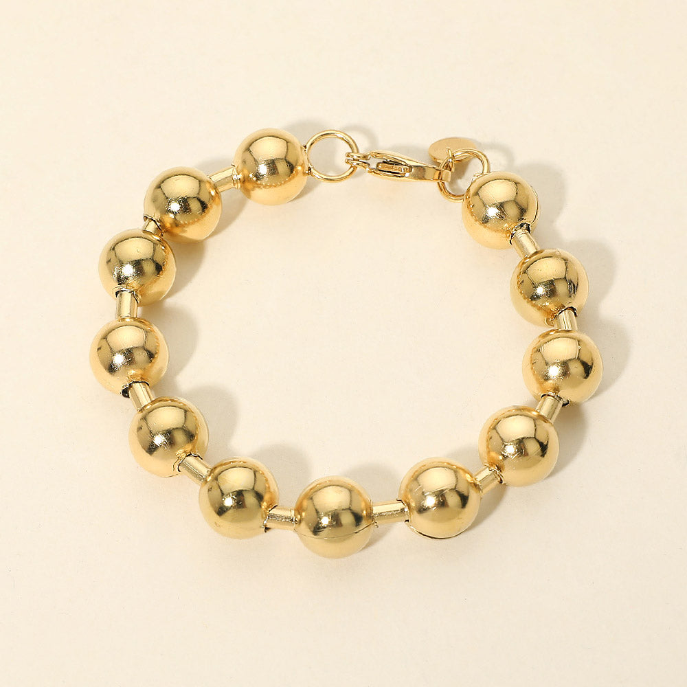 Madeline Love Gold Stainless Steel Thick Beaded Chain Bracelet