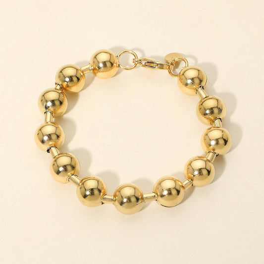 Madeline Love Gold Stainless Steel Thick Beaded Chain Bracelet