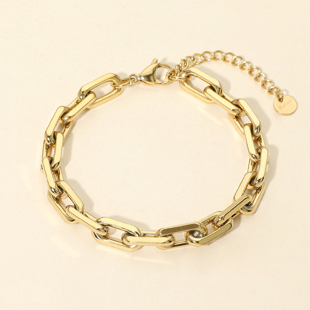 Madeline Love Gold Stainless Steel Paperclip Chain Bracelet
