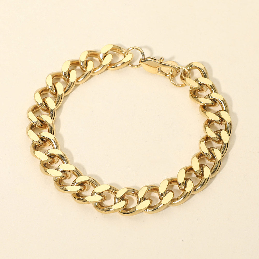 Madeline Love Gold Stainless Steel Heavy Cuban Chain Bracelet