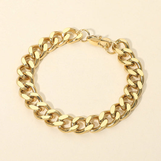 Madeline Love Gold Stainless Steel Heavy Cuban Chain Bracelet
